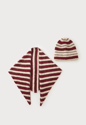 ONLY, ONLCICELY SET - Плетена шапка - beige/red/brown