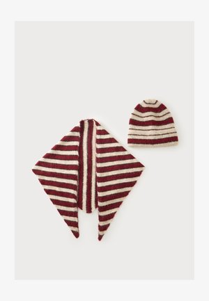ONLY, ONLCICELY SET - Плетена шапка - beige/red/brown