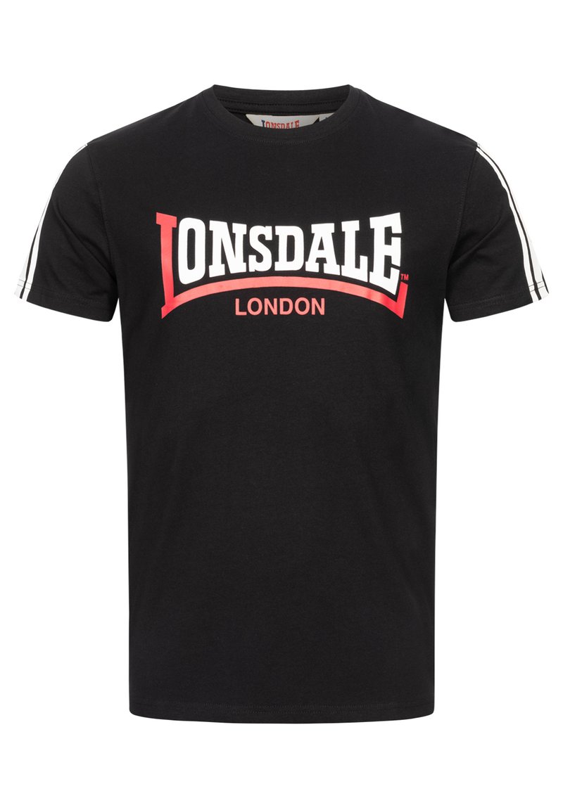 Lonsdale ELPHIN Print Tshirt black white red/black Zalando.ie