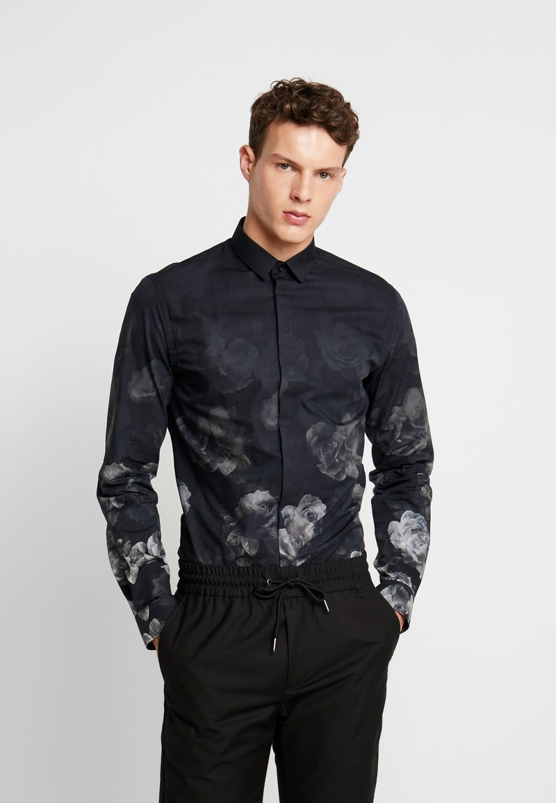 Chemise Twisted Tailor Manches Longues - Coupe Skinny Anthracite - Taille M - Neuf Avec étiquettes - PRIX CONSEILLÉ 50€