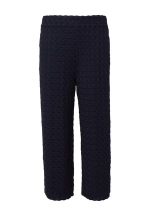 s.Oliver BLACK LABEL MIT ELASTIKBUND - Trousers - navy