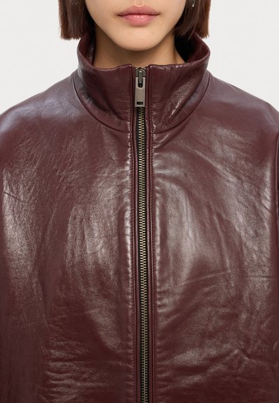 REMAIN BONDED JACKET - Giacca di pelle - deep mahogany
