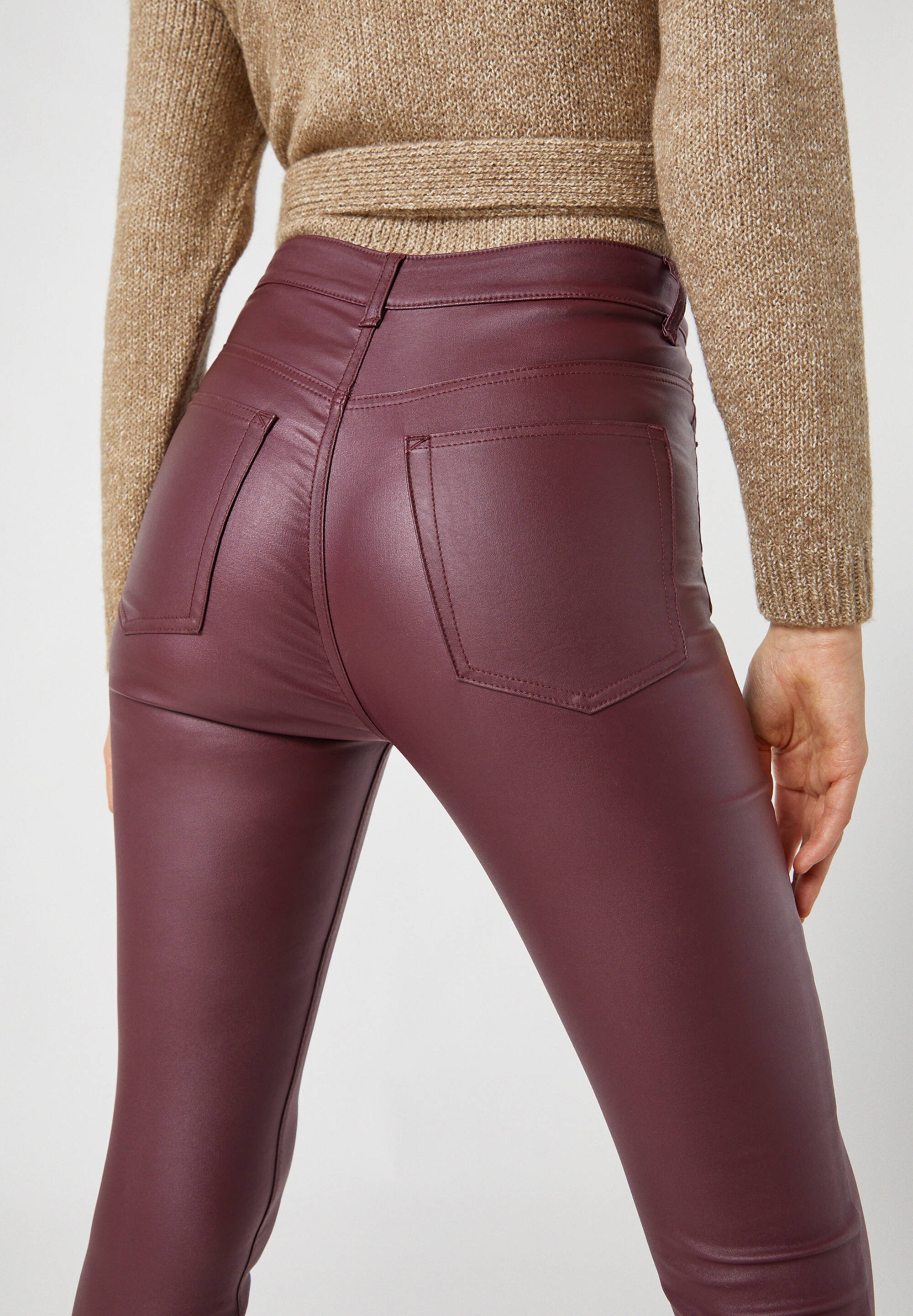 PULL\u0026BEAR High waist coated trousers 