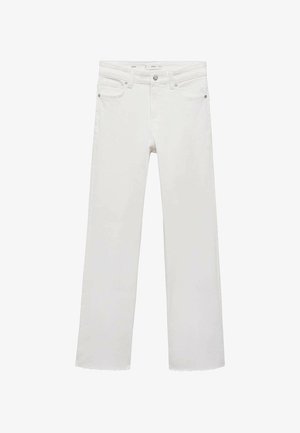 Mango FLARE CROP - Flared Jeans - white