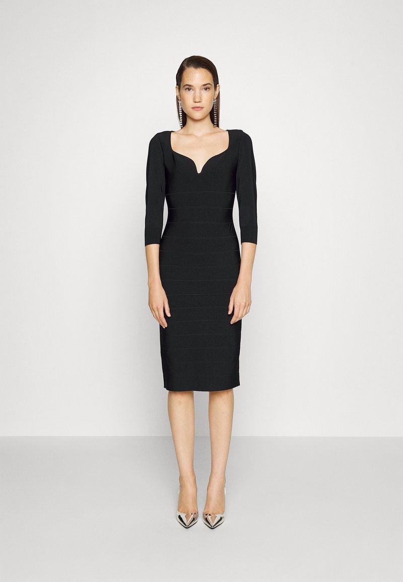 Hervé Léger - ICON SWEETHEART MIDI DRESS - Cocktail dress / Party dress - black, Enlarge