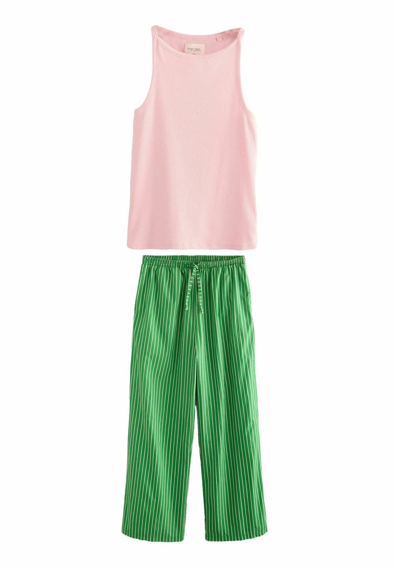 Next REGULAR FIT SET - Nattplagg set - pink green stripe