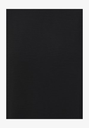 Schwarzes T-Shirt aus weichem, leichtem Stoff mit einer glatten Textur. Besitzt ein einfaches, einfarbiges Design ohne Muster oder Akzente.