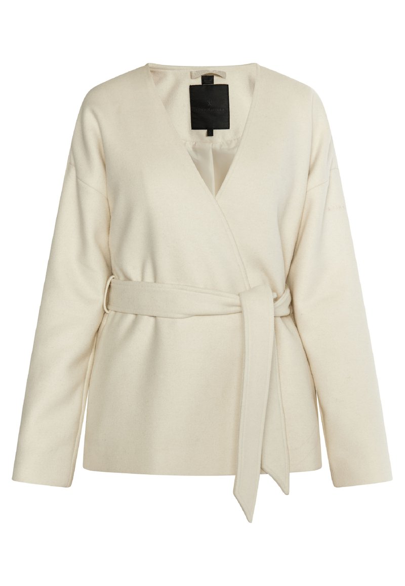 dreimaster Mantel wit