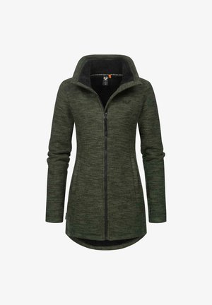 Majica s kapuljačom i patentnim zatvaračem - dark olive