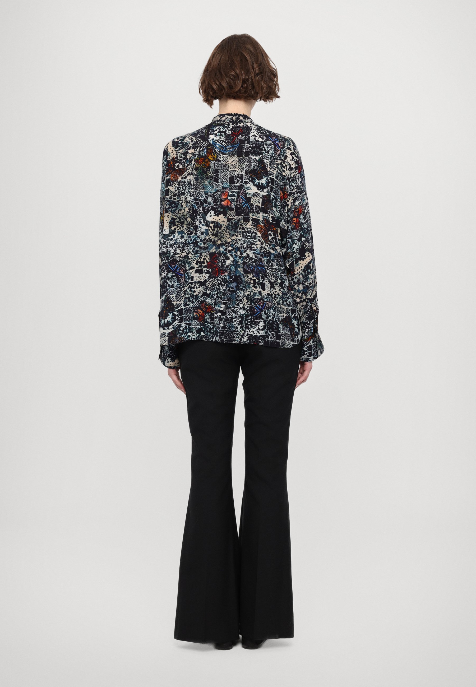 売れ筋商品|||ザディグ エ ヴォルテール シャツ レディース トップス TRUETT SOFT BUTTERFLIES - Button-down blouse - encre nm_4958993_100394_m