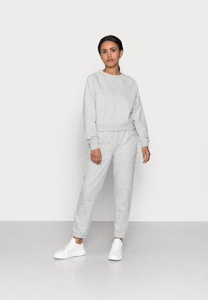 ONLZOEY LIFE SET - Long sleeved top - light grey melange