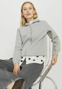 JJXX KAPUZEN JXEMMA  - Jaka ar rāvējslēdzēju - light grey melange