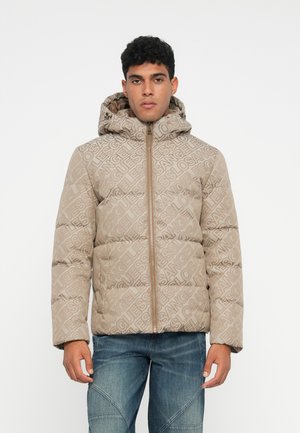 ALL OVER LOGO JACKET - Zimní bunda - brown