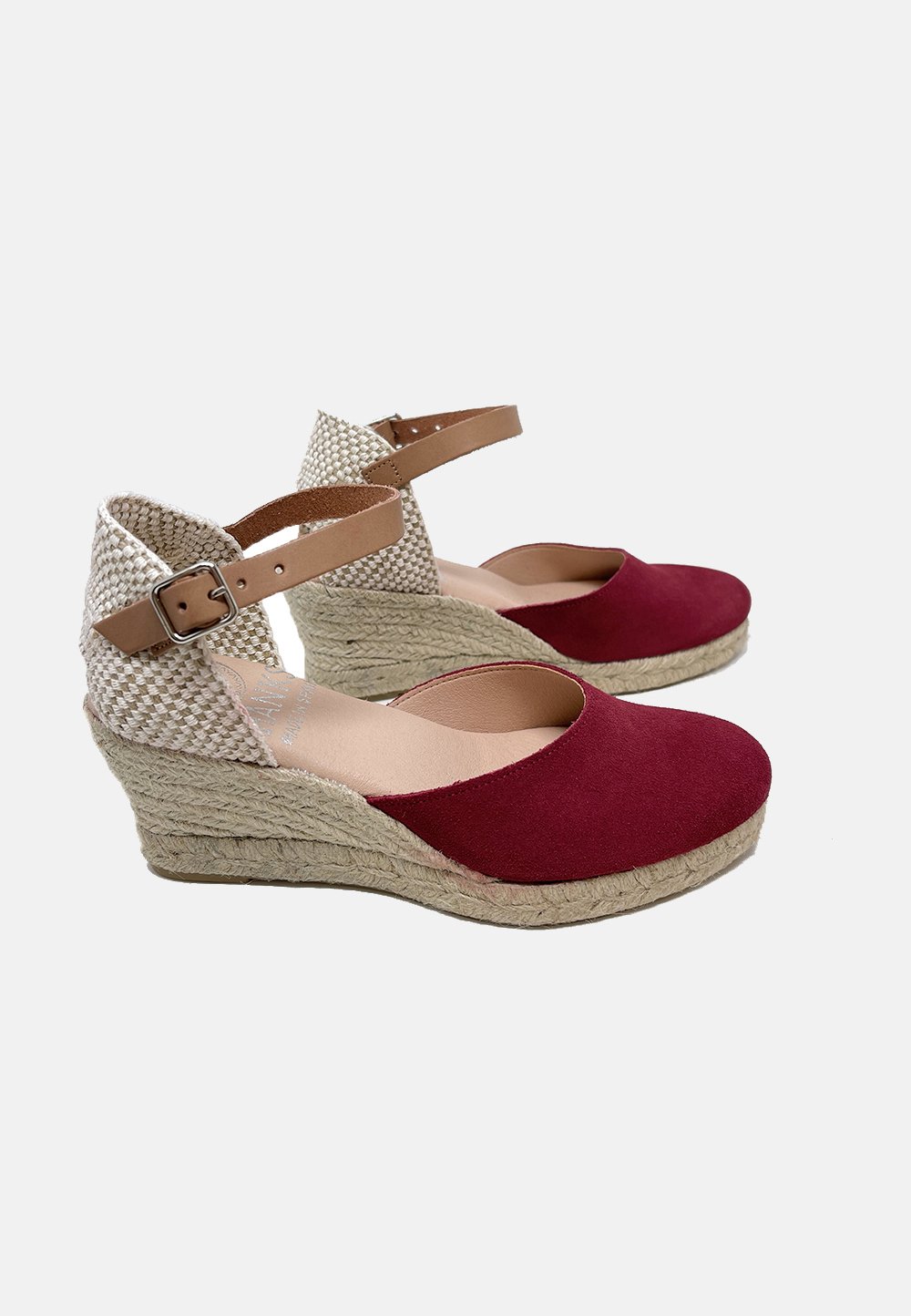 HANKS AMORGOS - Sandalias de cuña - rojo/rojo oscuro - Zalando.es