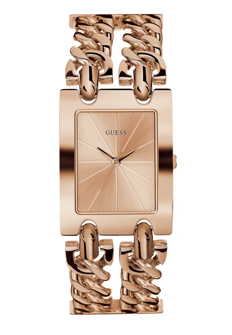 Guess Mod Heavy Metal Diamonds Rose Gold Dial Rose Gold Steel Strap Watch for Women - W0072L3