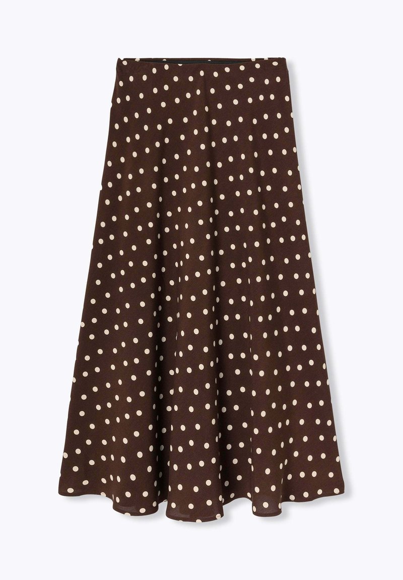Jupe évasée Marron à Motifs - Marithé Et François Girbaud - Taille S - Occasion Très Bon état