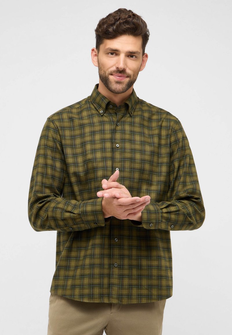 Eterna FLANELLHEMD - COMFORT FIT - Hemd - khaki