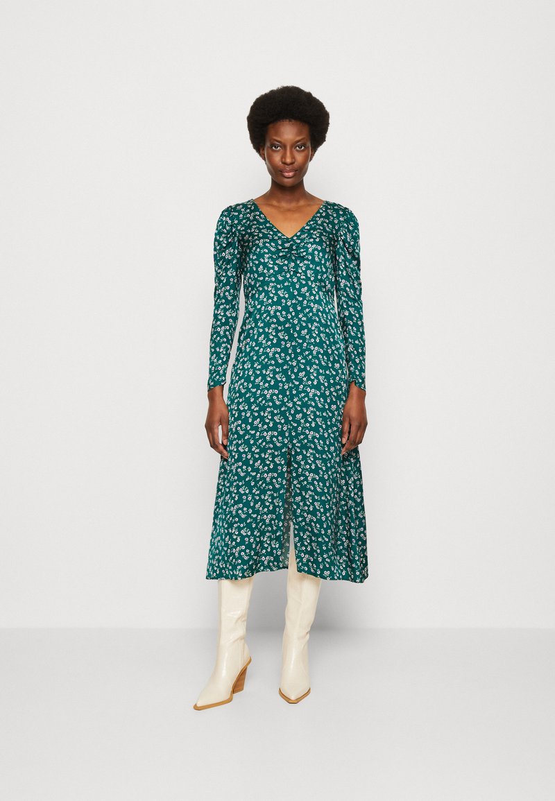 GAP PUFF MIDI - Koktejlové šaty / šaty na párty - green multi