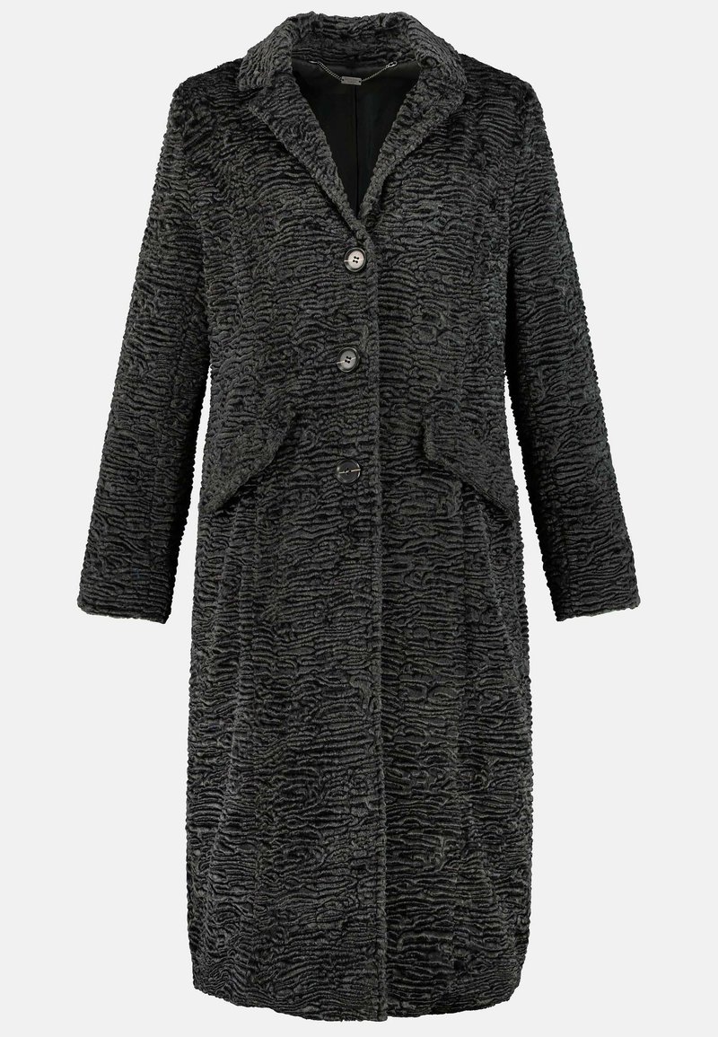 Damen Parkas | Ulla Popken Klassischer Mantel dunkelgrau-melange/dunkelgrau-meliert - MU69998 Damen Parkas | Ulla Popken Klassischer Mantel dunkelgrau-melange/dunkelgrau-meliert - MU69998
