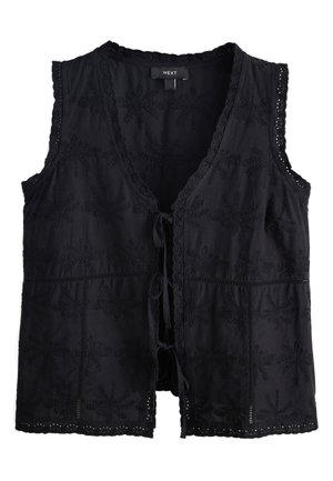 Next REGULAR FIT - EMBROIDERED PALM TREE SLEEVELESS - Topp - black