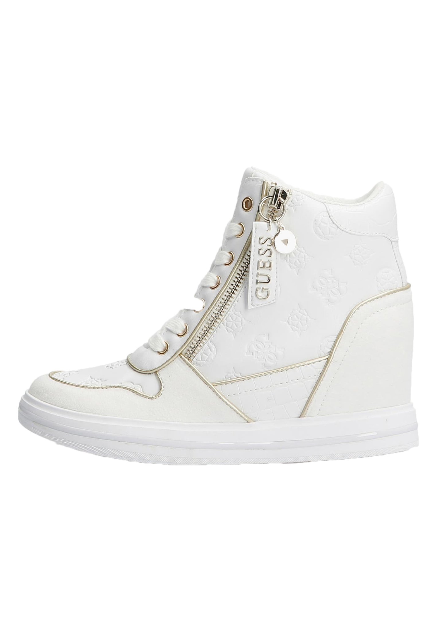 Guess Sneakers hoog - weiß/wit - Zalando.nl