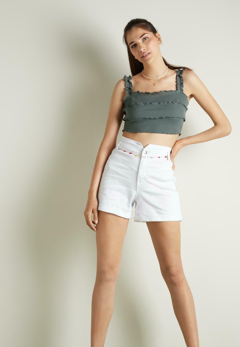 Damen T-Shirts | Tezenis GERIPPTES Top grün 534u oil green/grün - XD57506 Damen T-Shirts | Tezenis GERIPPTES Top grün 534u oil green/grün - XD57506