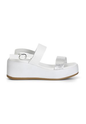 CAFèNOIR Sandali con plateau - silver white