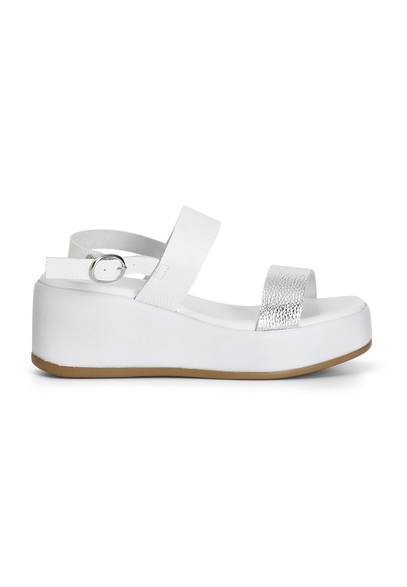 CAFèNOIR Korkeakorkoiset sandaalit - silver white