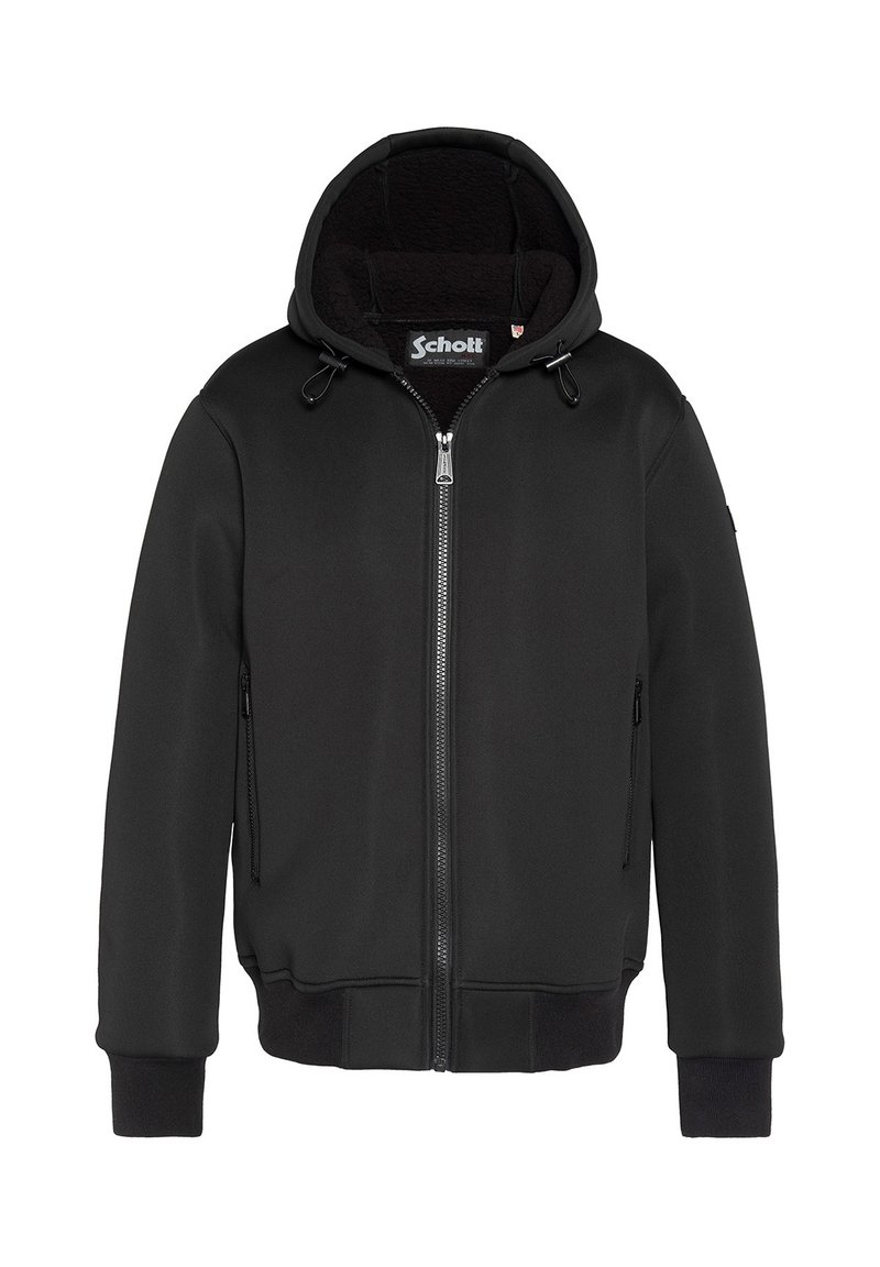 Schott Sweater met rits zwart Schott Sweater met rits zwart