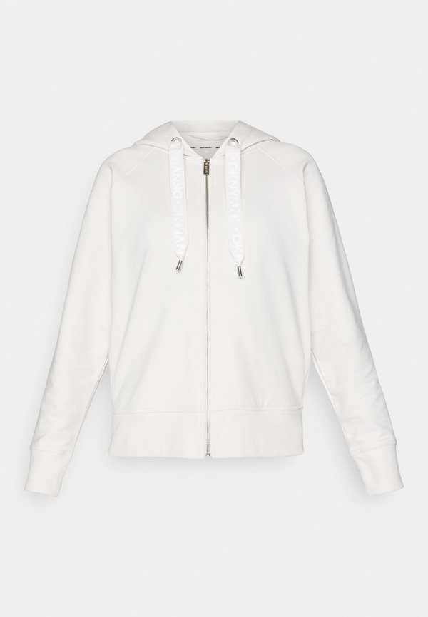 TWO TONE LOGO DRAWCORD ZIP HOODIE - Zip-up sweatshirt - sand3