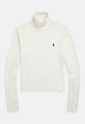 COTTON-BLEND TURTLENECK - Πουλόβερ - white