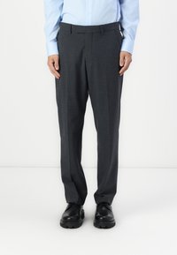 Selected Homme SLHRELAXED LIAM PINSTRIPED FLEX - Broek - dark grey