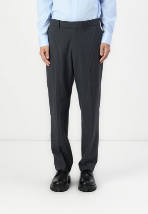 Selected Homme SLHRELAXED LIAM PINSTRIPED FLEX - Trousers - dark grey