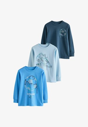 Next, REGULAR FIT - GRAPHIC LONG SLEEVE REGULAR FIT T-SHIRTS 3 PACK - Top s dlhým rukávom - football