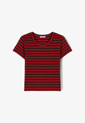 Motivi, T-SHIRT A RIGHE - T-shirt imprimé - rosso