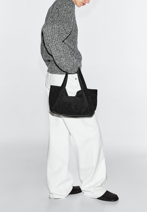 Massimo Dutti MID-SIZE SHOPPER - Sac à main - black