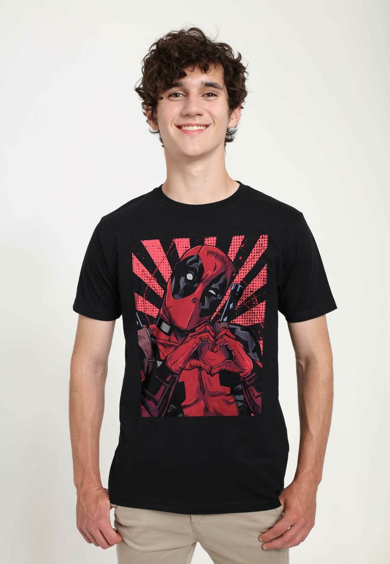 Marvel DEADPOOL CLOSEHEART POOL - T-shirt imprimé - black/noir