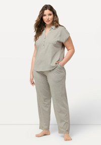 Ulla Popken SET - Pyjama - light gray melange