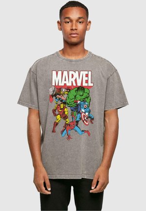 AVENGERS - MARVEL COMICS GROUP ACID WASHED - T-shirt print - asphalt