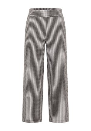 Cecil, WIDE-LEG PANTS IN SEERSUCKER QUALITY - Stoffhose - brown cacao