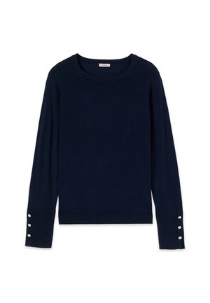 Oltre, MAGLIA CON DETTAGLIO BOTTONI - Jumper - blu