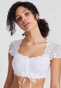 Nina von C. KURZARM - Bluse - weiß