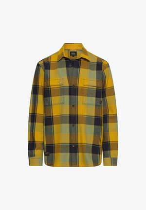 camel active, SCHOTTENKAROHEMD MIT PATTENTASCHEN - Hemd - moss yellow