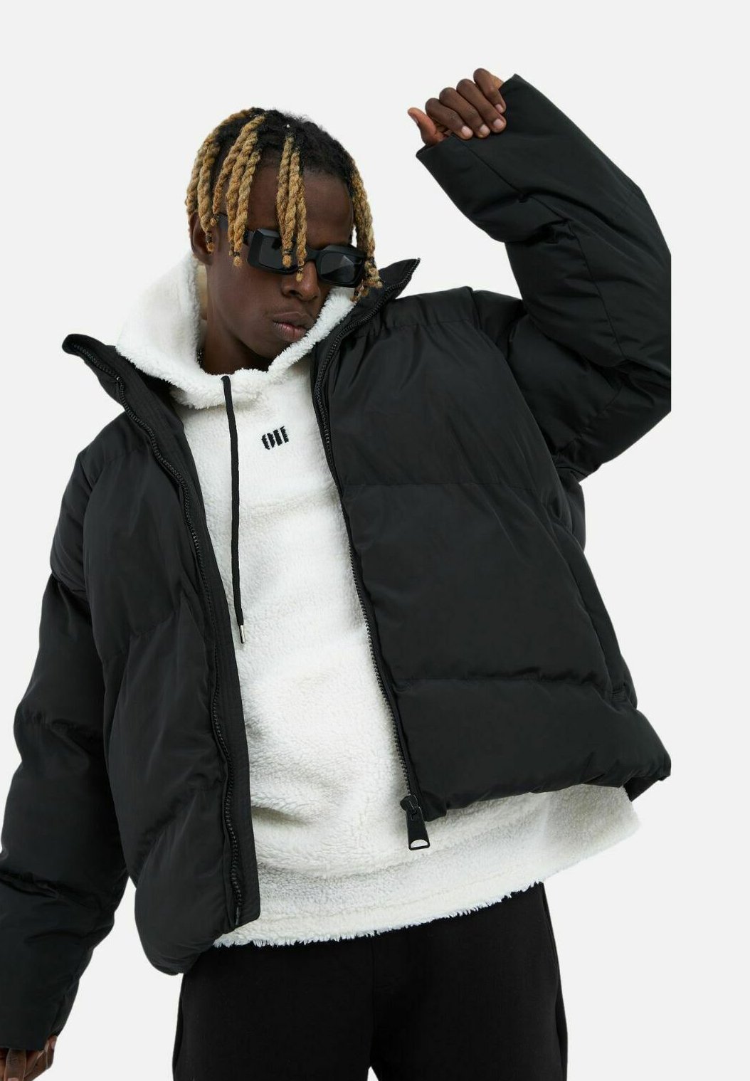 ENOF over size jacket サイズM Black Oversized jacket with high collar - Buy Online | Terranova