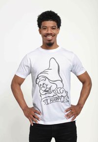 Henry Tiger SNOW WHITE HAPPY UNISEX - Camiseta estampada - white