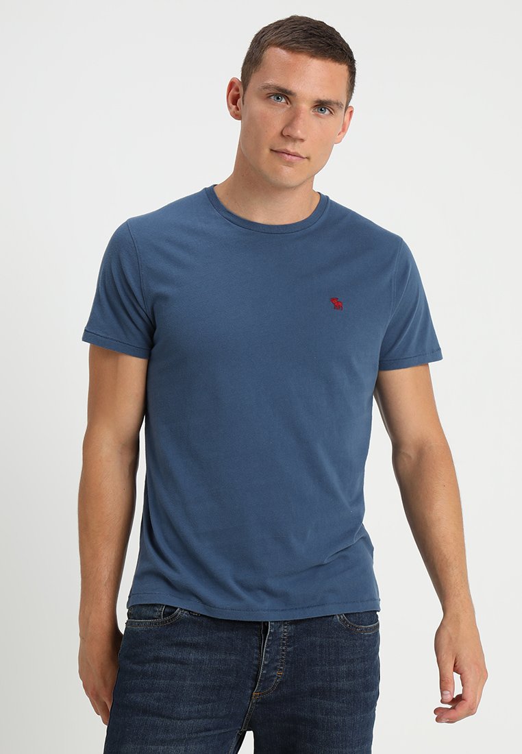 Abercrombie & Fitch 3 PACK T shirts bluewhitegrey Abercrombie & Fitch 3 PACK - T-shirts - blue/white/grey