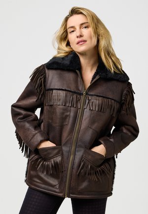 Wrangler FRINGE WRANGE JACKET - Casaco curto - brown