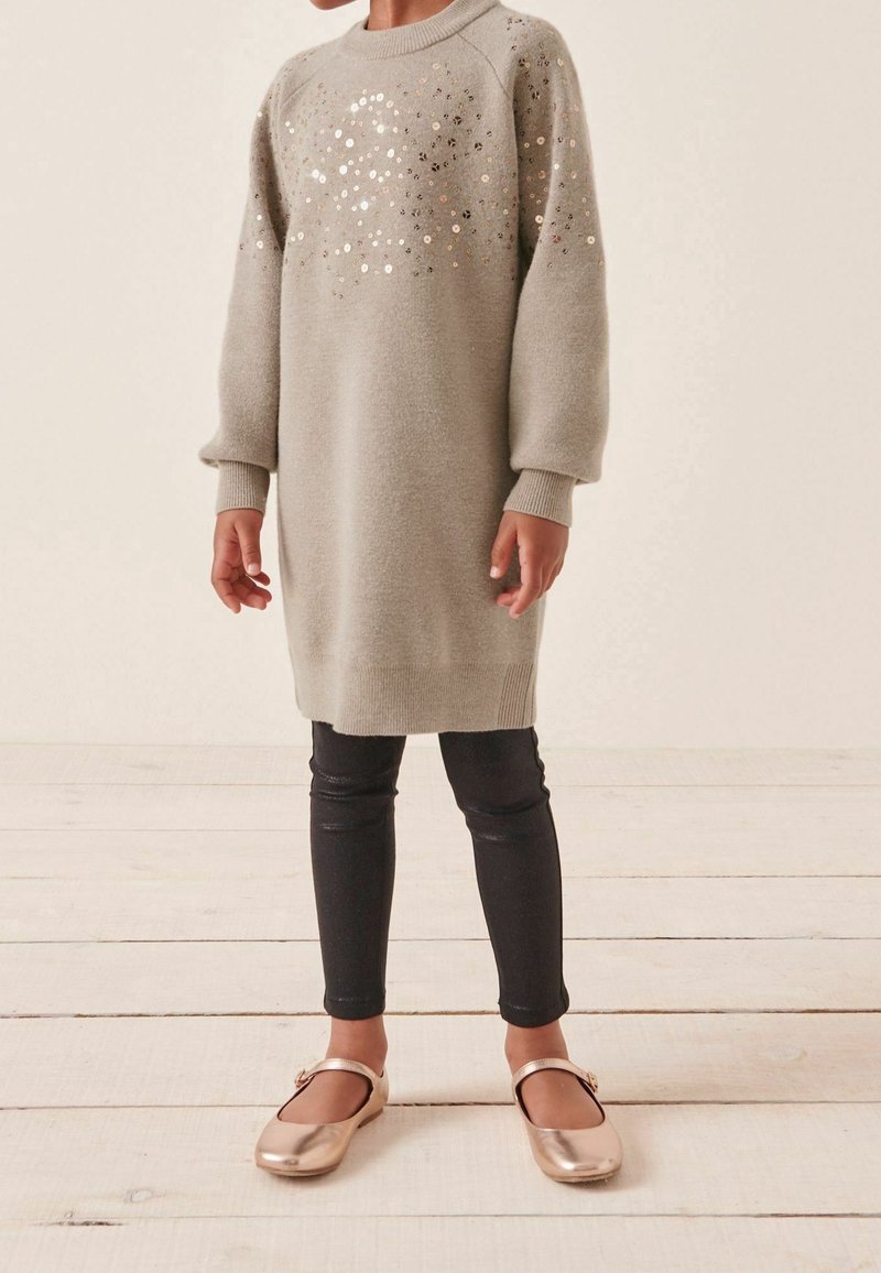 sequin jumper dress Sequin Flower Jumper Dress