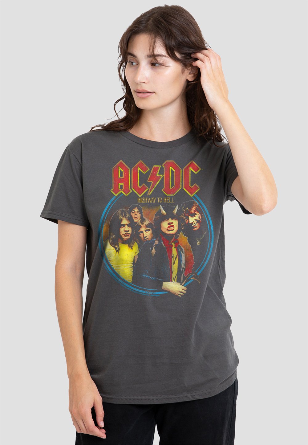 AC/DC ACDC HIGHWAY TO HELL - Print T-shirt - anthracite - Zalando