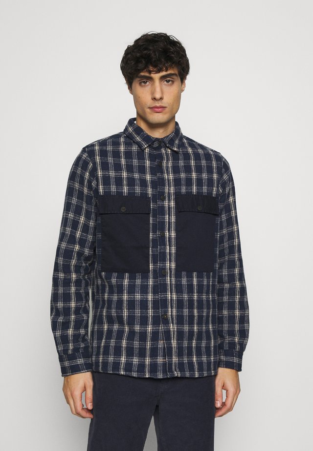 OLIVER CHECK - Vapaa-ajan kauluspaita - navy